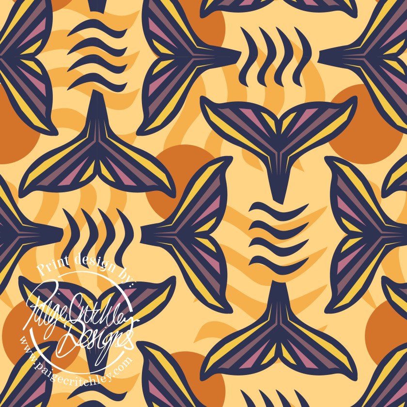 Whale tail repeatable surface pattern by paigecritchley.com