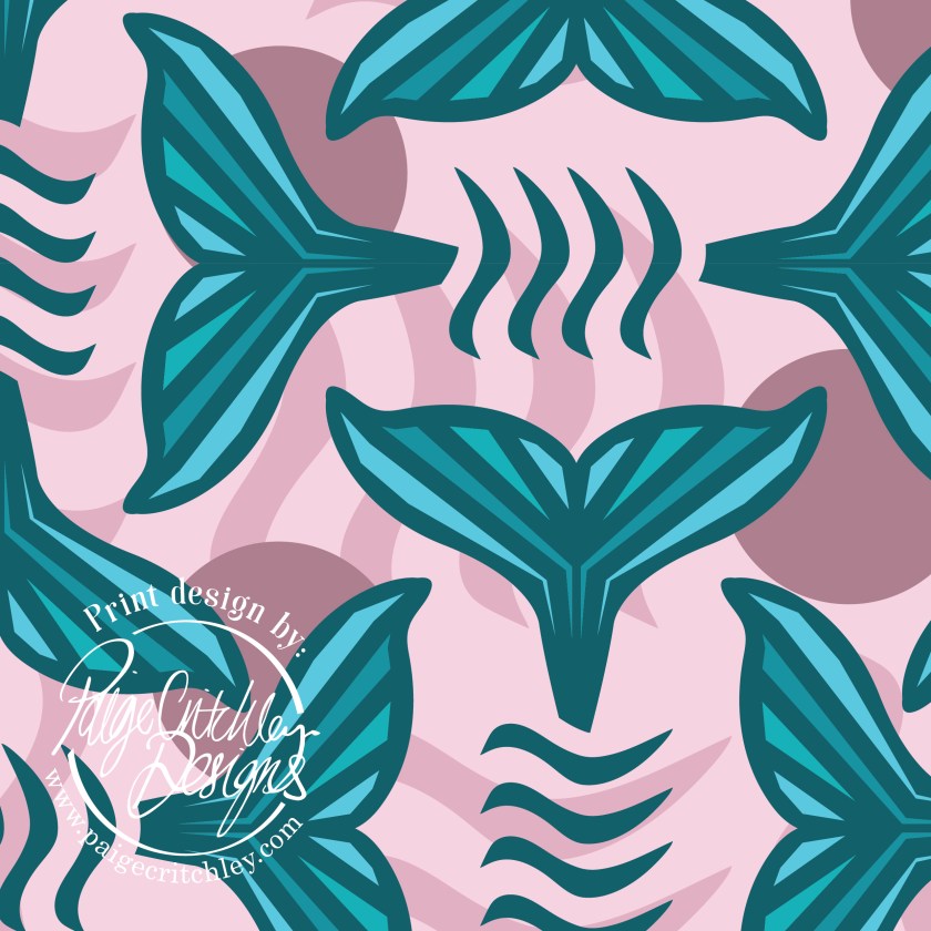 Whale tail repeatable surface pattern by paigecritchley.com