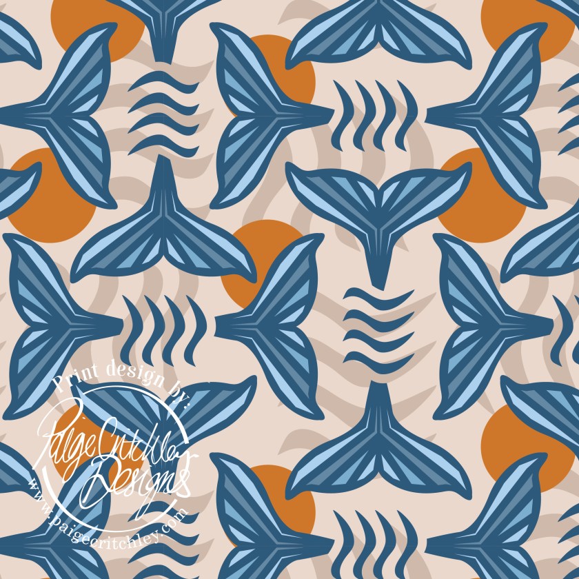 Whale tail repeatable surface pattern by paigecritchley.com