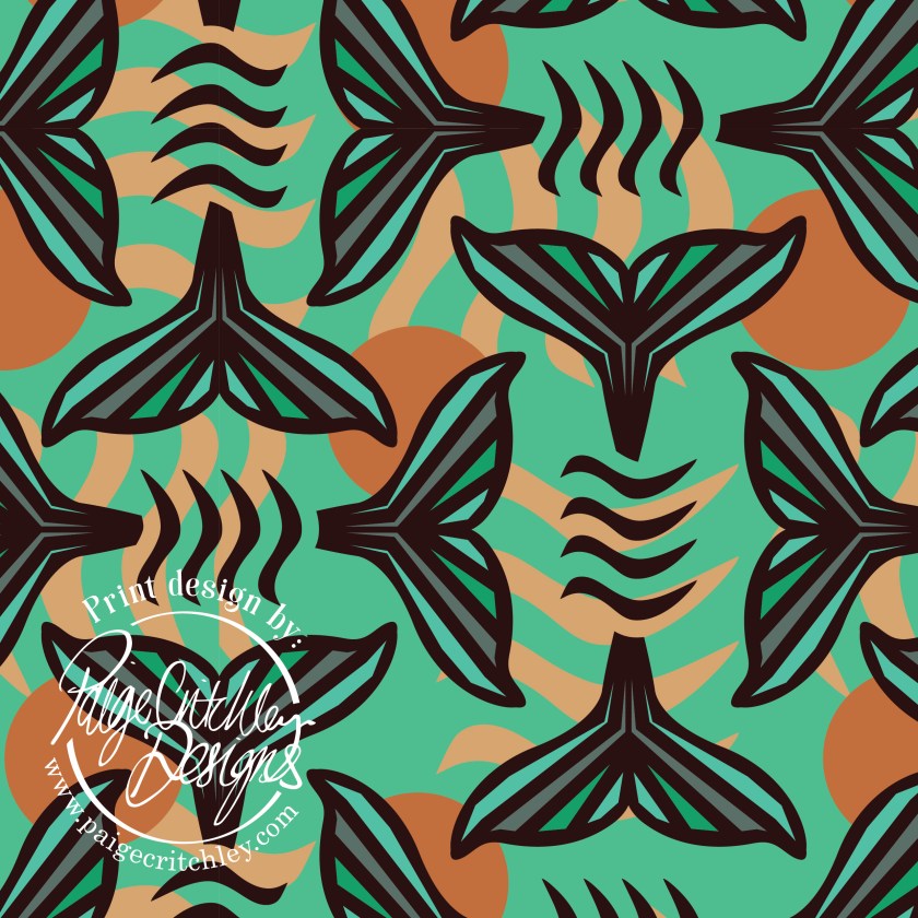 Whale tail repeatable surface pattern by paigecritchley.com