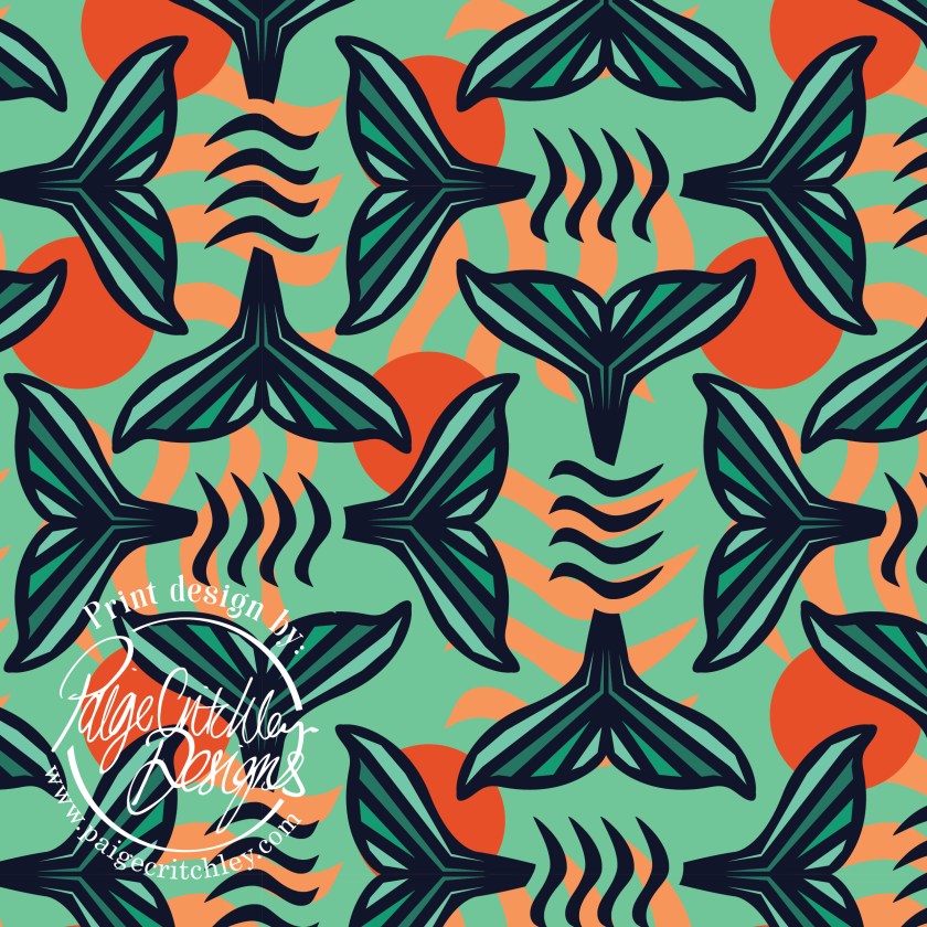 Whale tail repeatable surface pattern by paigecritchley.com