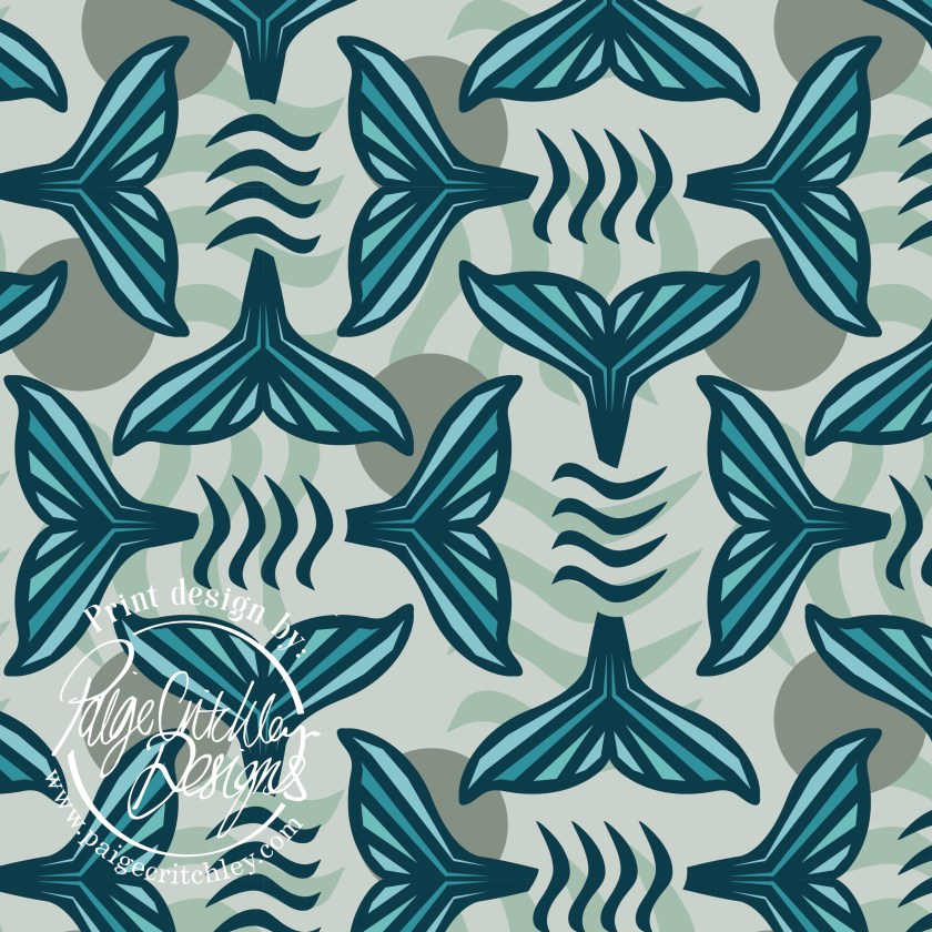 Whale tail repeatable surface pattern by paigecritchley.com
