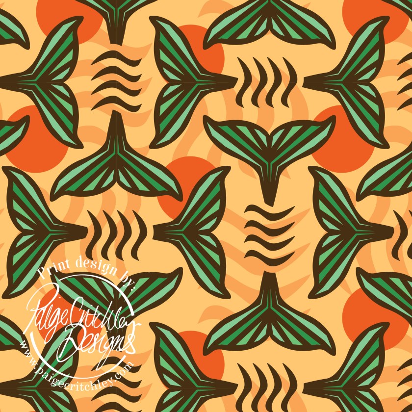Whale tail repeatable surface pattern by paigecritchley.com