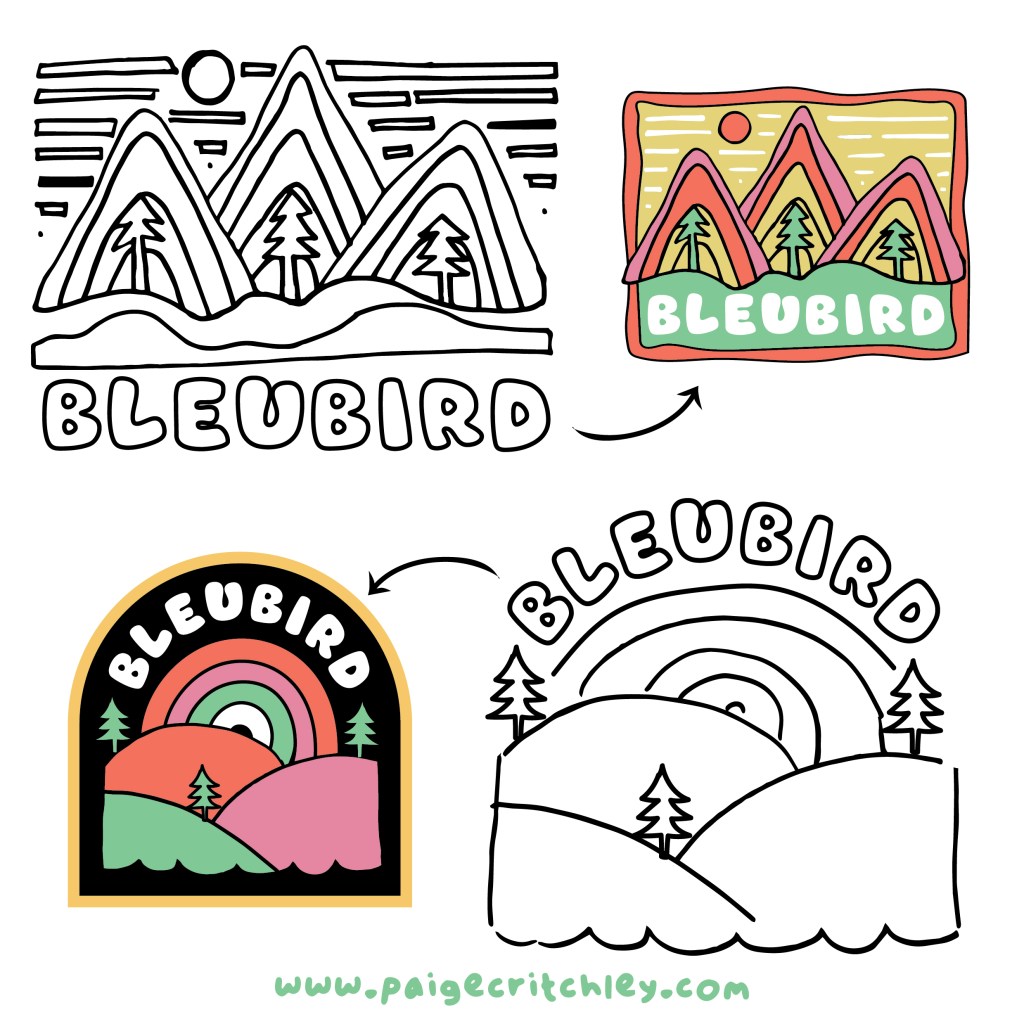 Graphic for Bleubird. Rainbow Arch. By paigecritchley.com